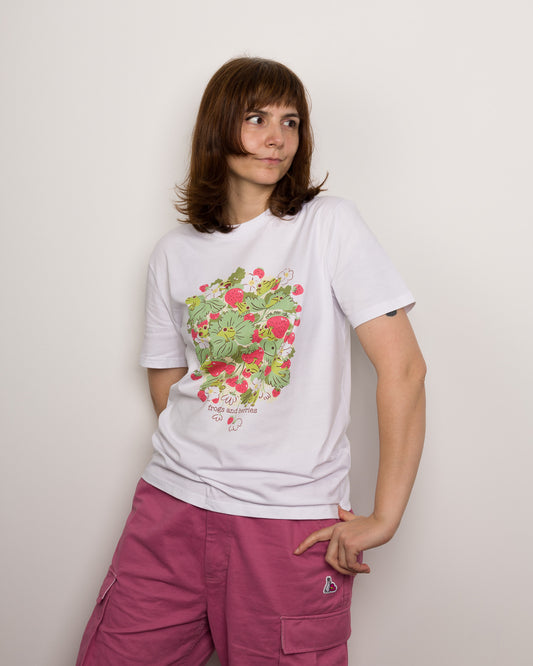 NEW VERSION Frogs and Berries - White T-shirt
