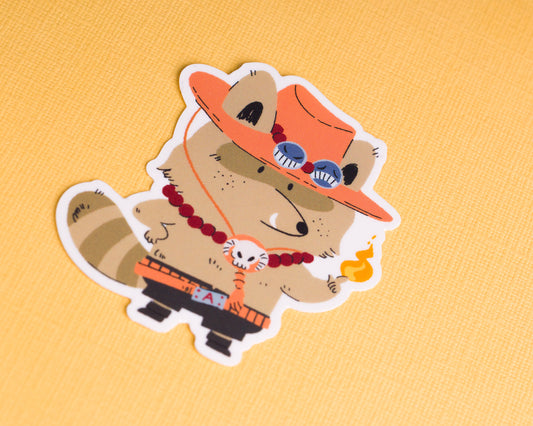 Fire Fist - Raccoon Pirates Vinyl Sticker