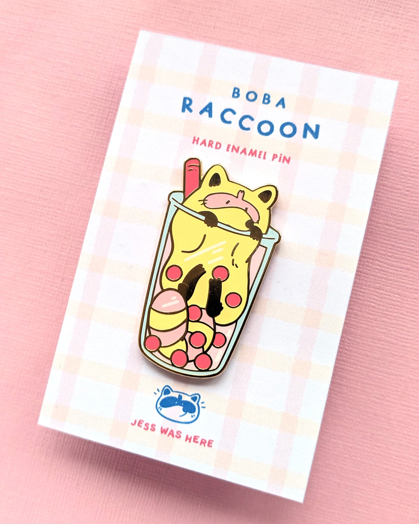 Boba Raccoon - Enamel Pin