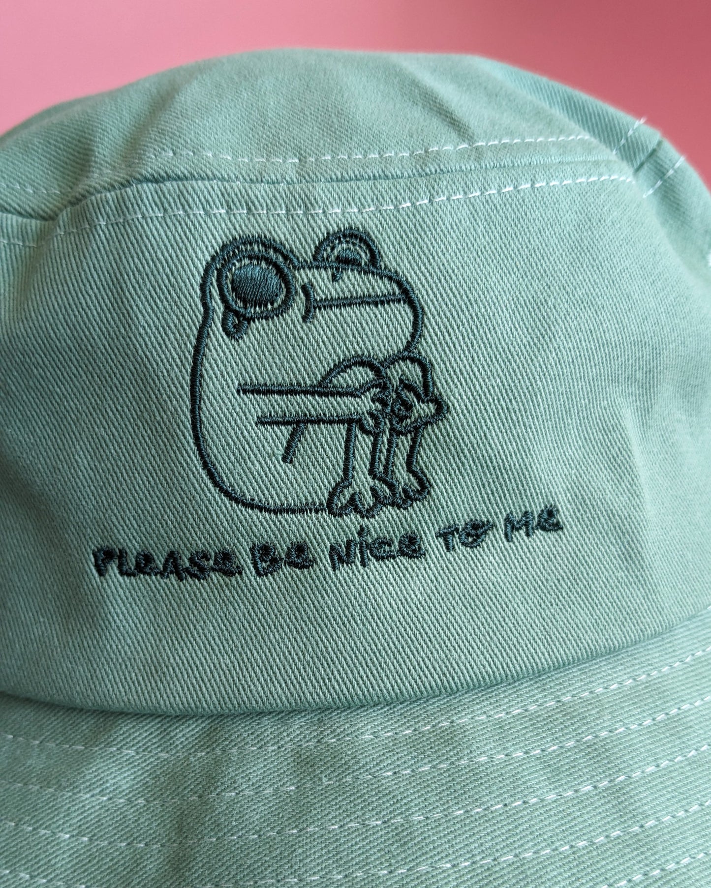 Please be Nice to Me - Green Bucket Hat
