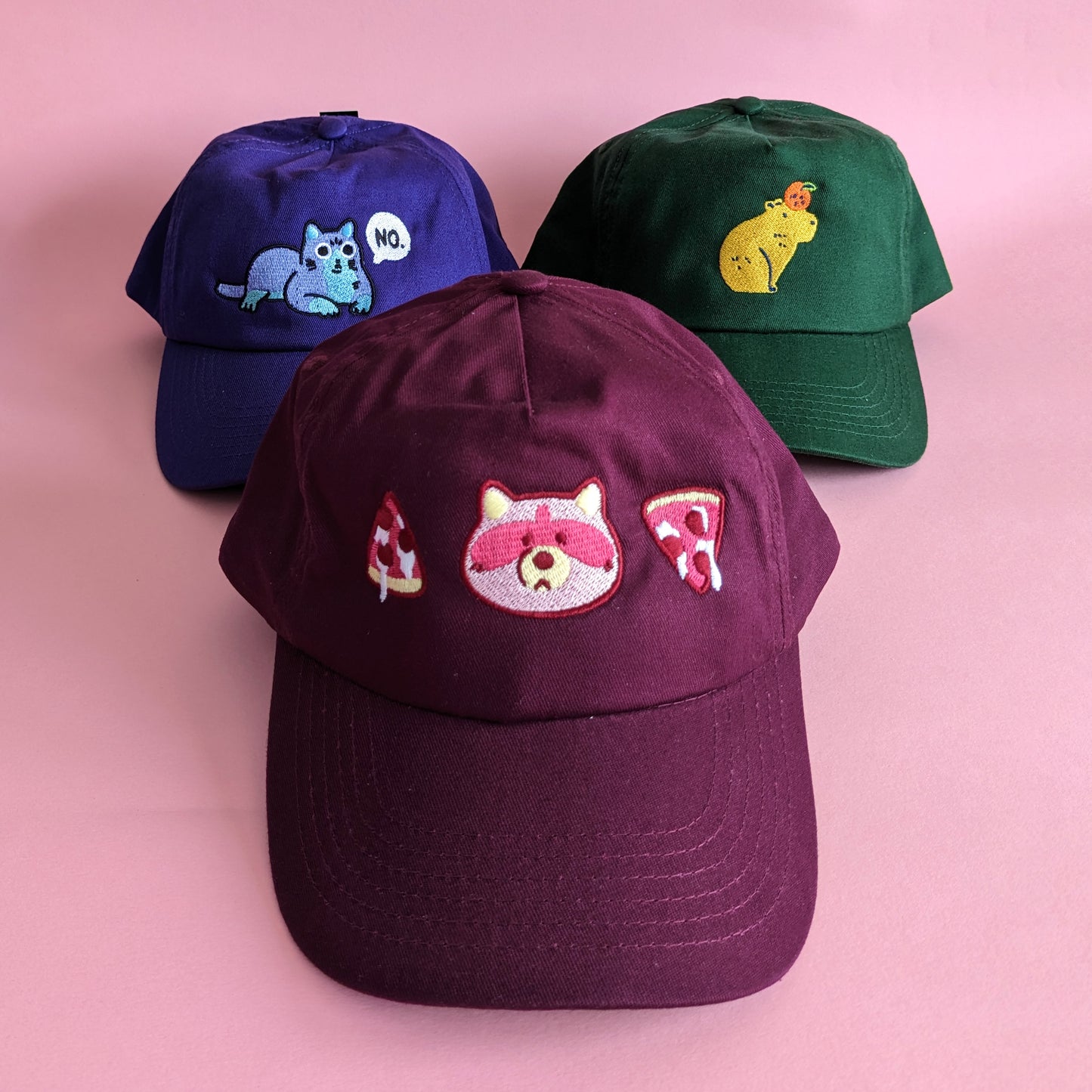 Pizza Raccoon - Burgundy Cap