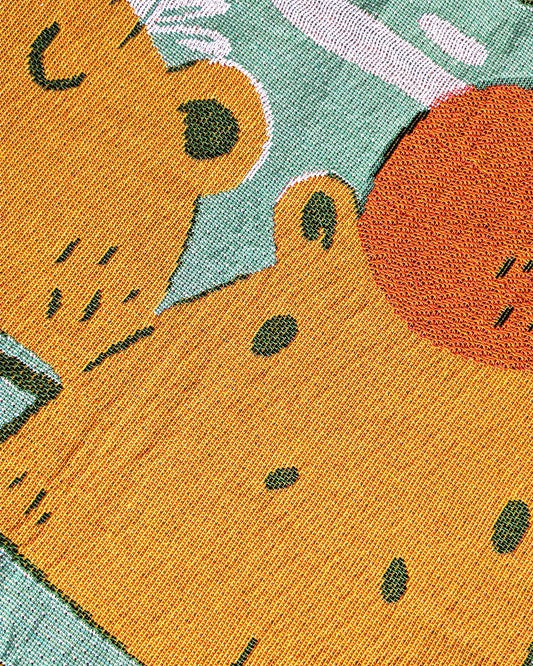 Capybaras and Oranges - Tapestry Throw Blanket