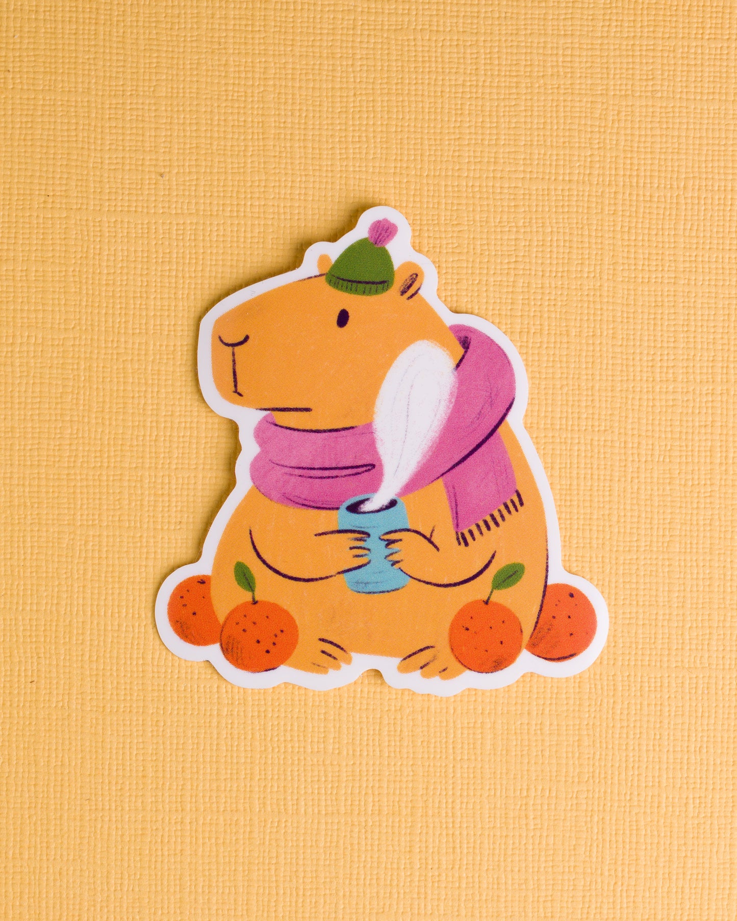 Cozy Capybara - Vinyl Sticker