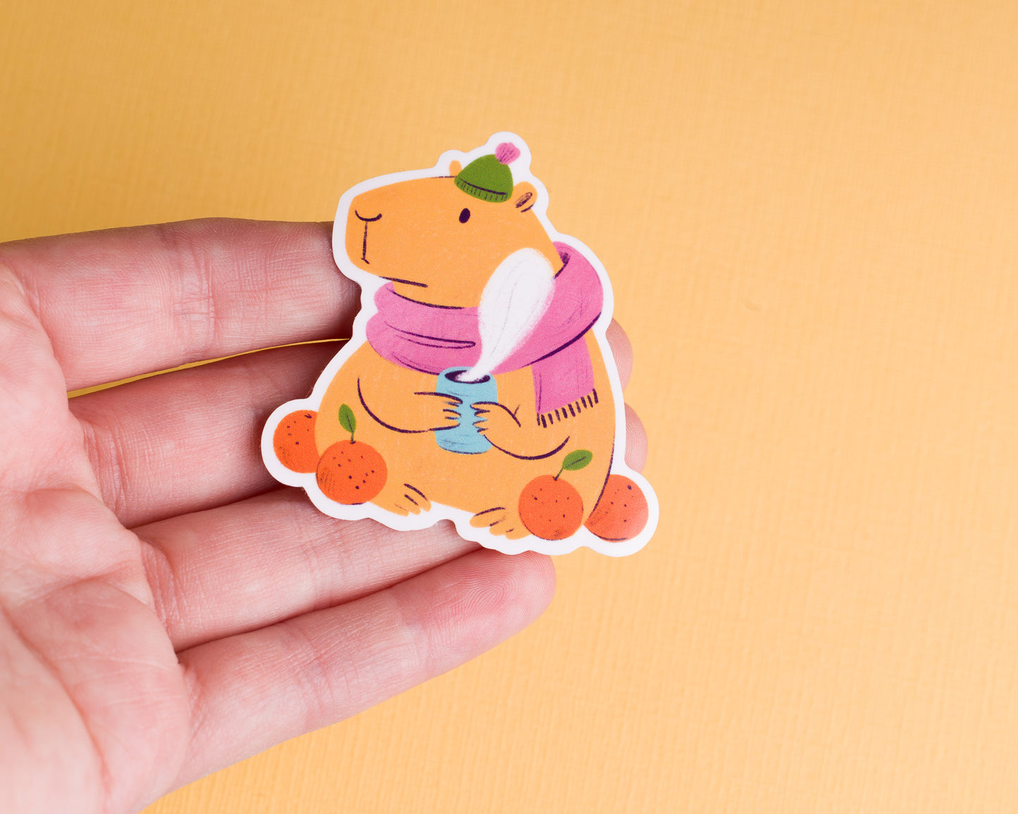 Cozy Capybara - Vinyl Sticker