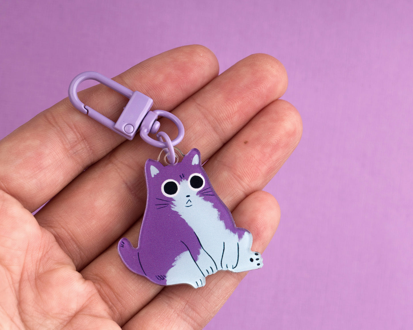 Mini Chubby Cat - Acrylic Keychain