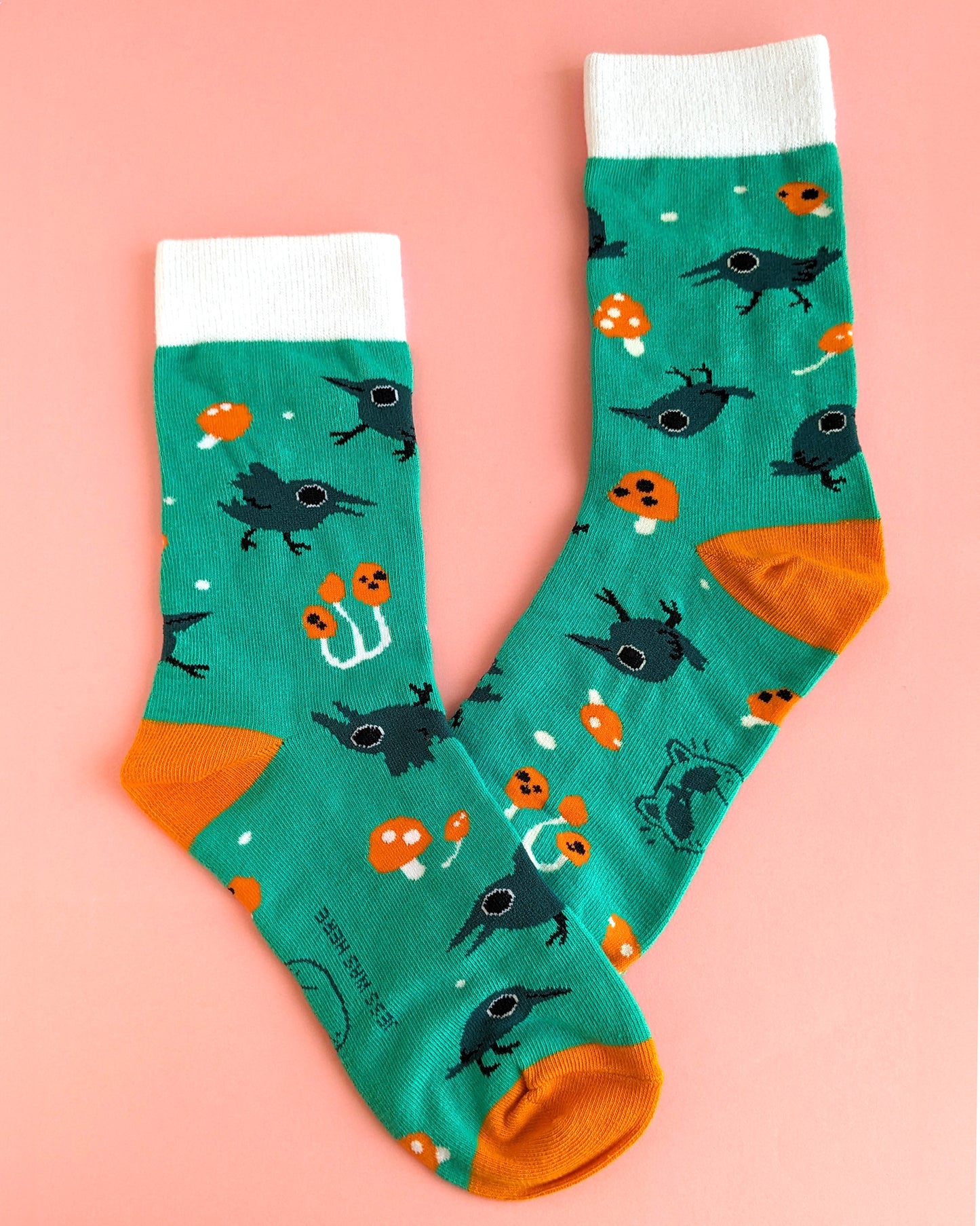 Crows and Mushrooms Socks