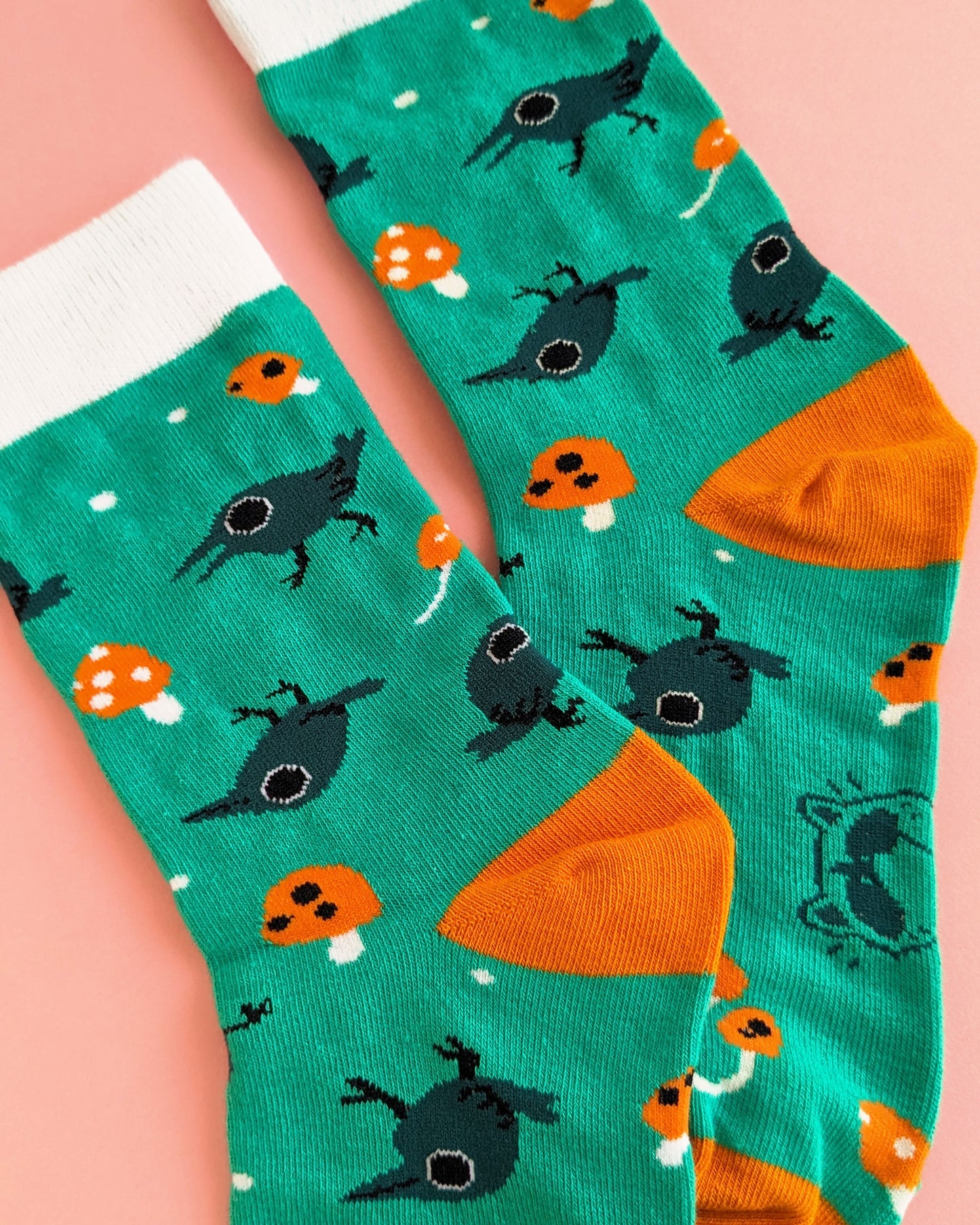 Crows and Mushrooms Socks