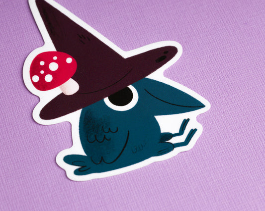 Crow with Hat - Vinyl Sticker