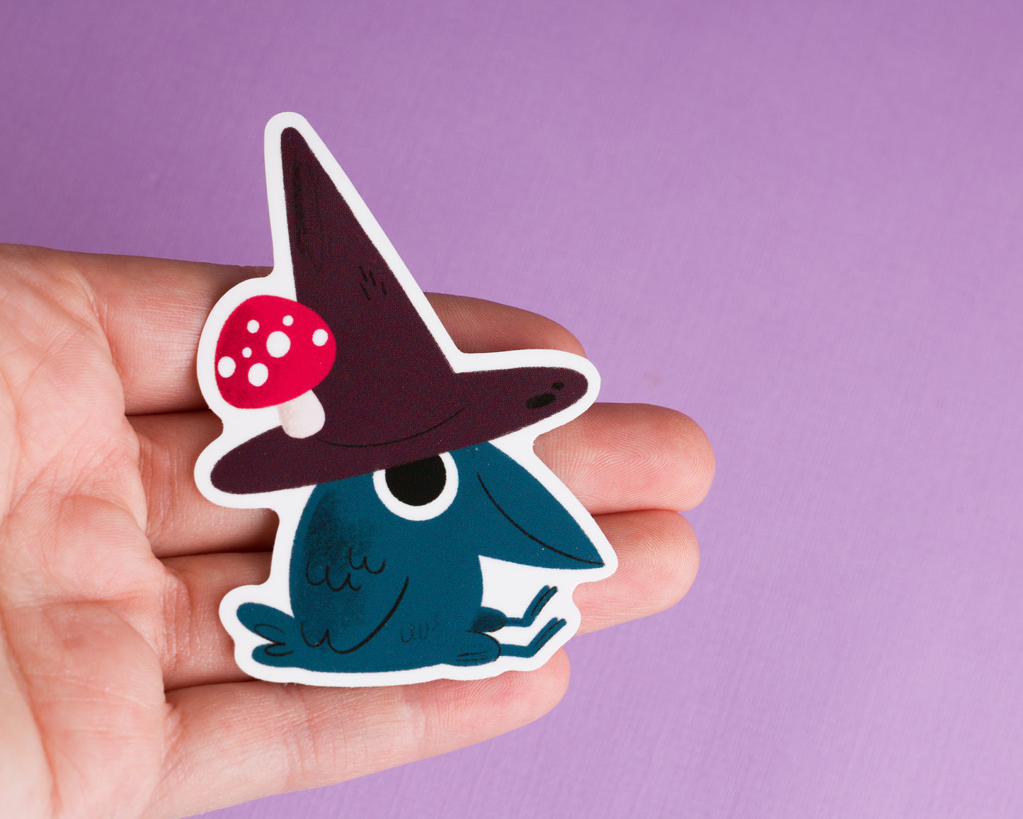 Crow with Hat - Vinyl Sticker