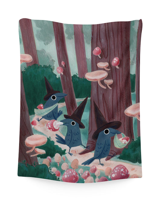 Three Little Crows - Fabric Tapestry