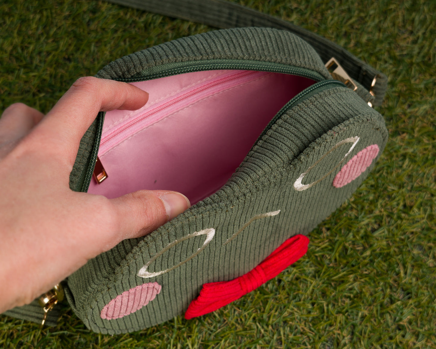 Mini Frog - Corduroy Crossbody bag