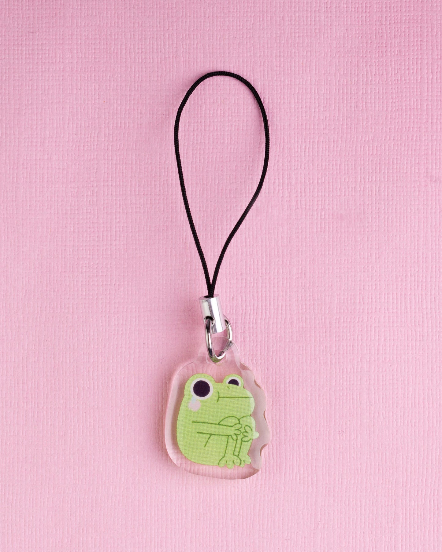 Sad Frog - Acrylic Phone Charm