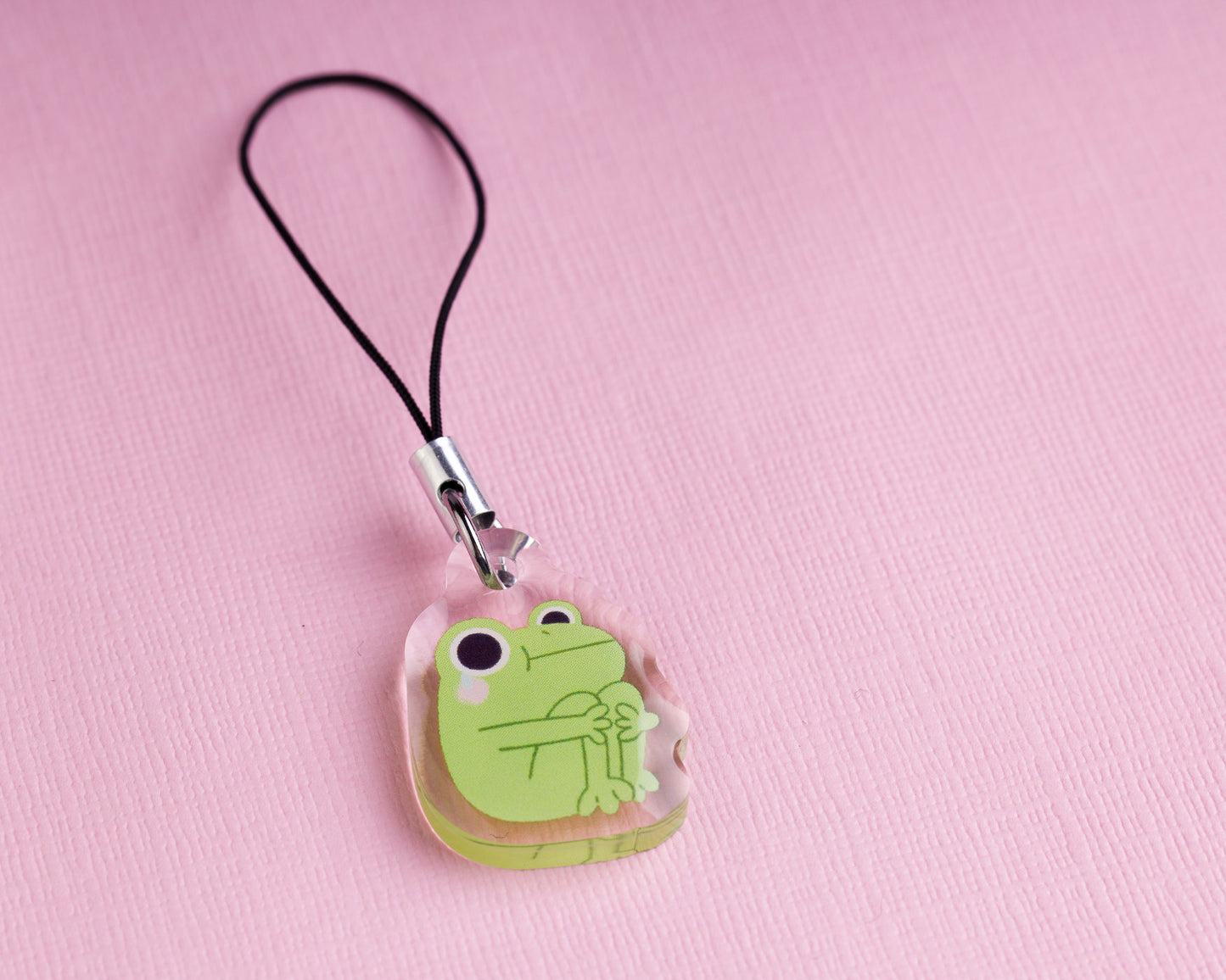 Sad Frog - Acrylic Phone Charm