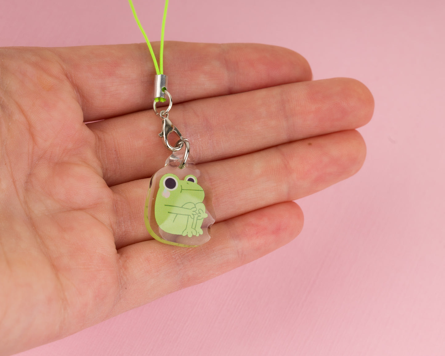 Sad Frog - Acrylic Phone Charm
