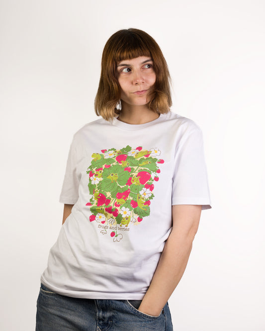 OLD VERSION Frogs and Berries - White T-shirt