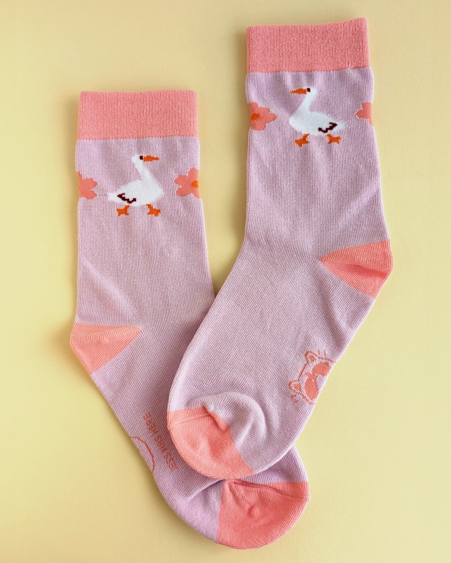 Geese and Flowers Socks