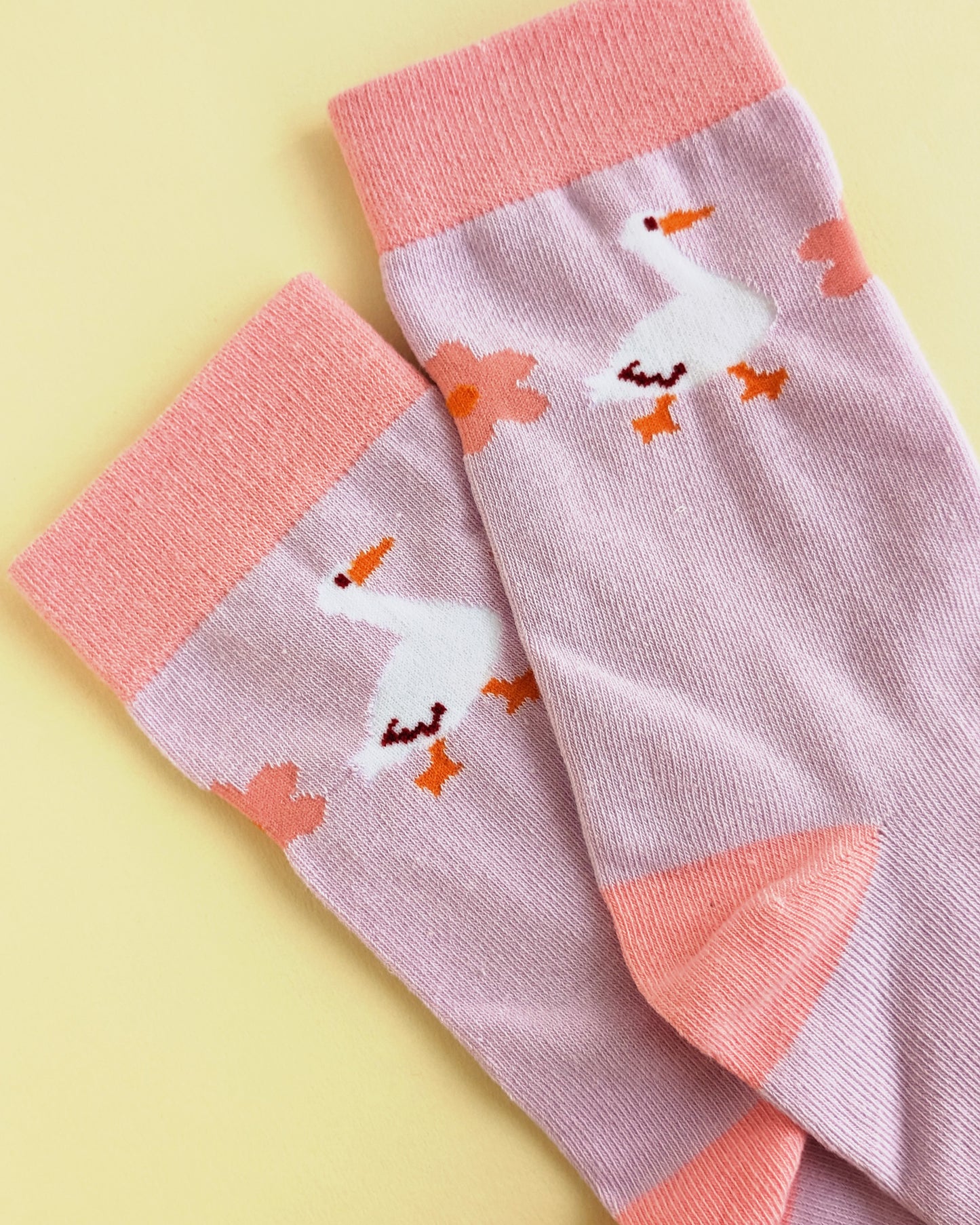 Geese and Flowers Socks