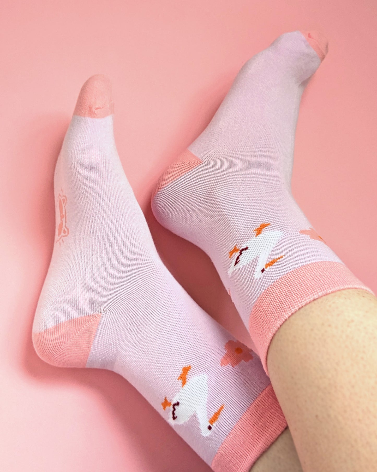 Geese and Flowers Socks