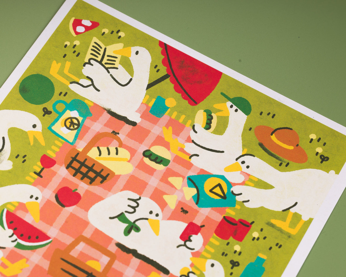 Goose Picnic - A5/A4 Art Print