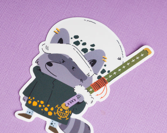 Surgeon - Raccoon Pirates Vinyl Sticker