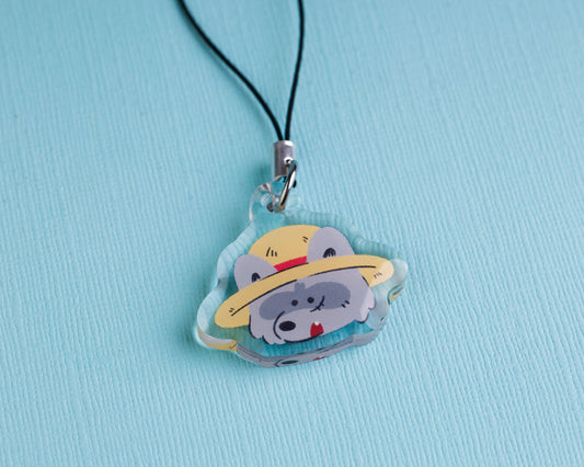 Straw Hat - Raccoon Pirates Acrylic Phone Charm
