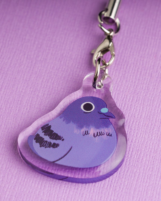 Mini Pigeon - Acrylic Phone Charm