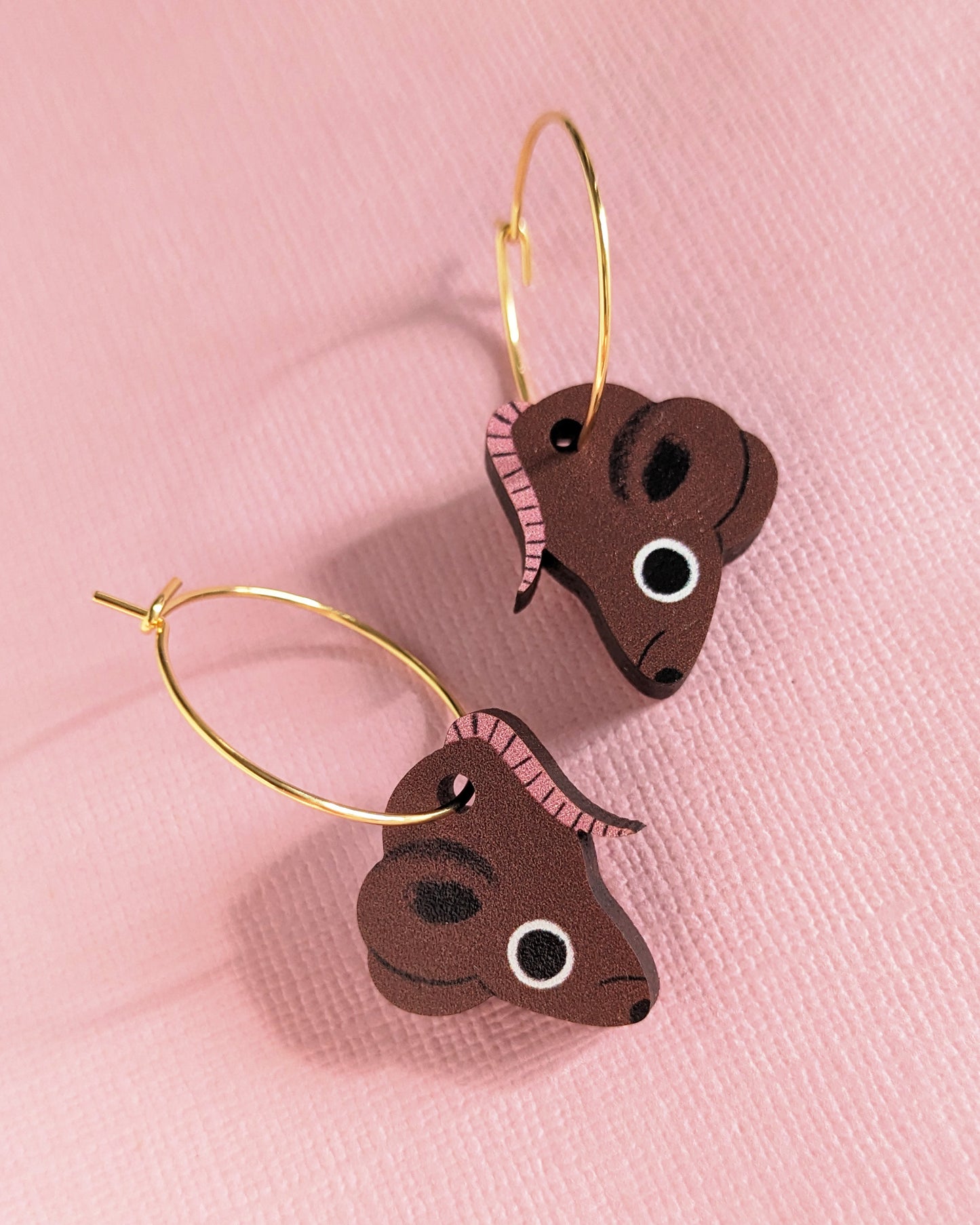 Tiny Mice - Wooden Earrings