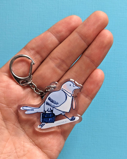Mr Pigeon - Acrylic Keychain