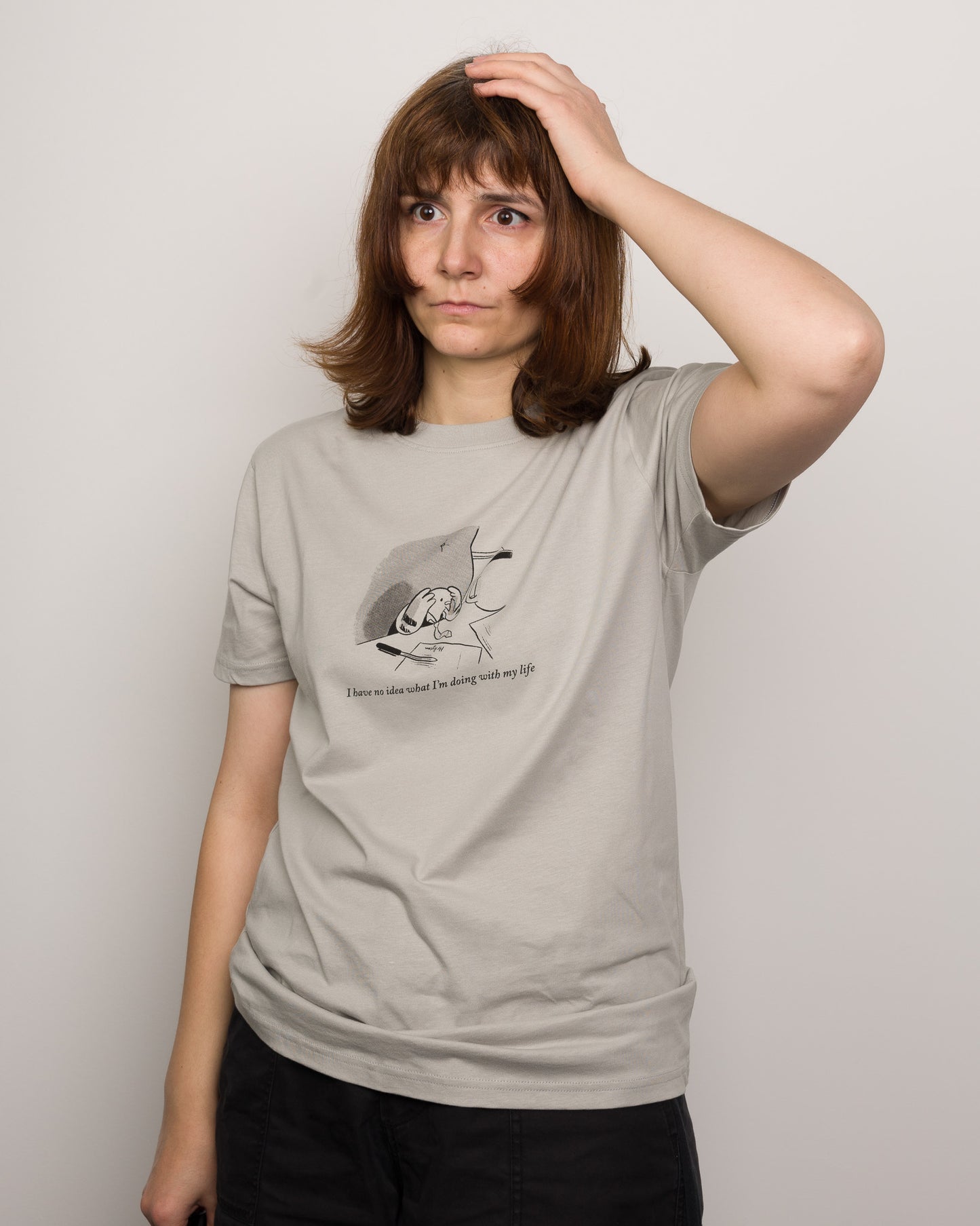 Mr Pigeon - Grey Pink T-shirt