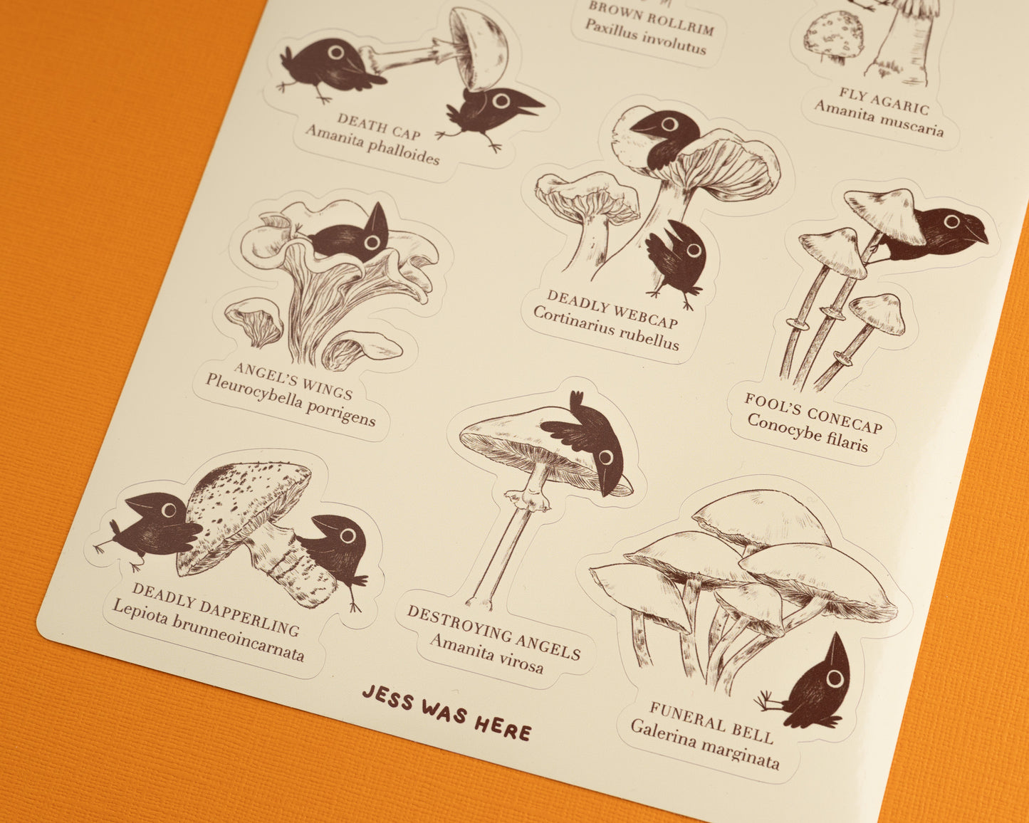 Poisonous Mushrooms - Vinyl Sticker Sheet
