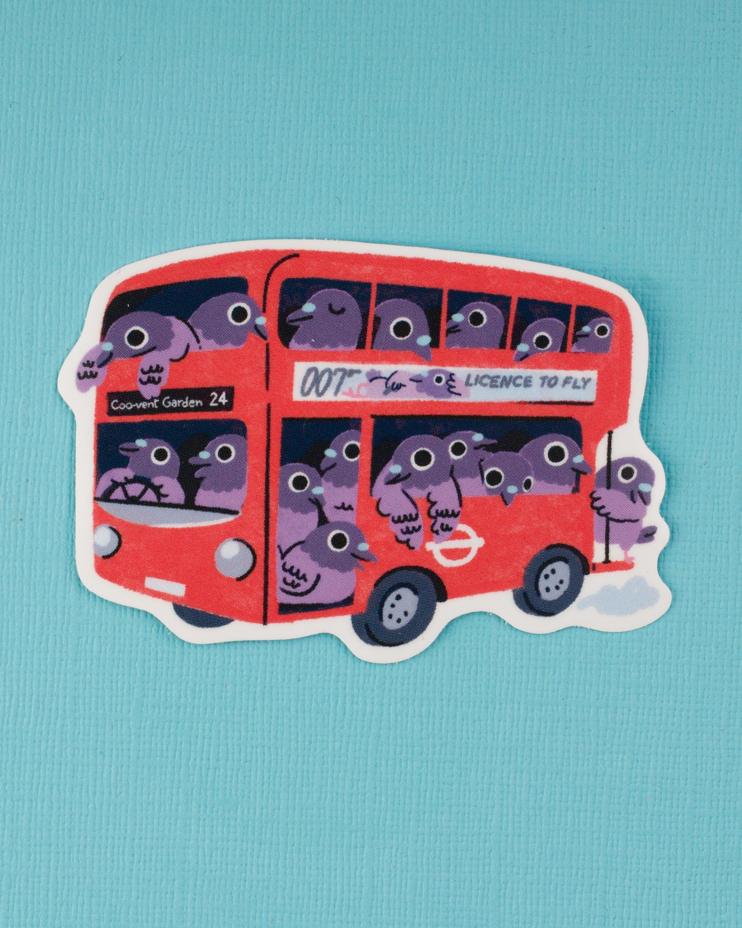 Pigeon Bus - Vinyl Sticker