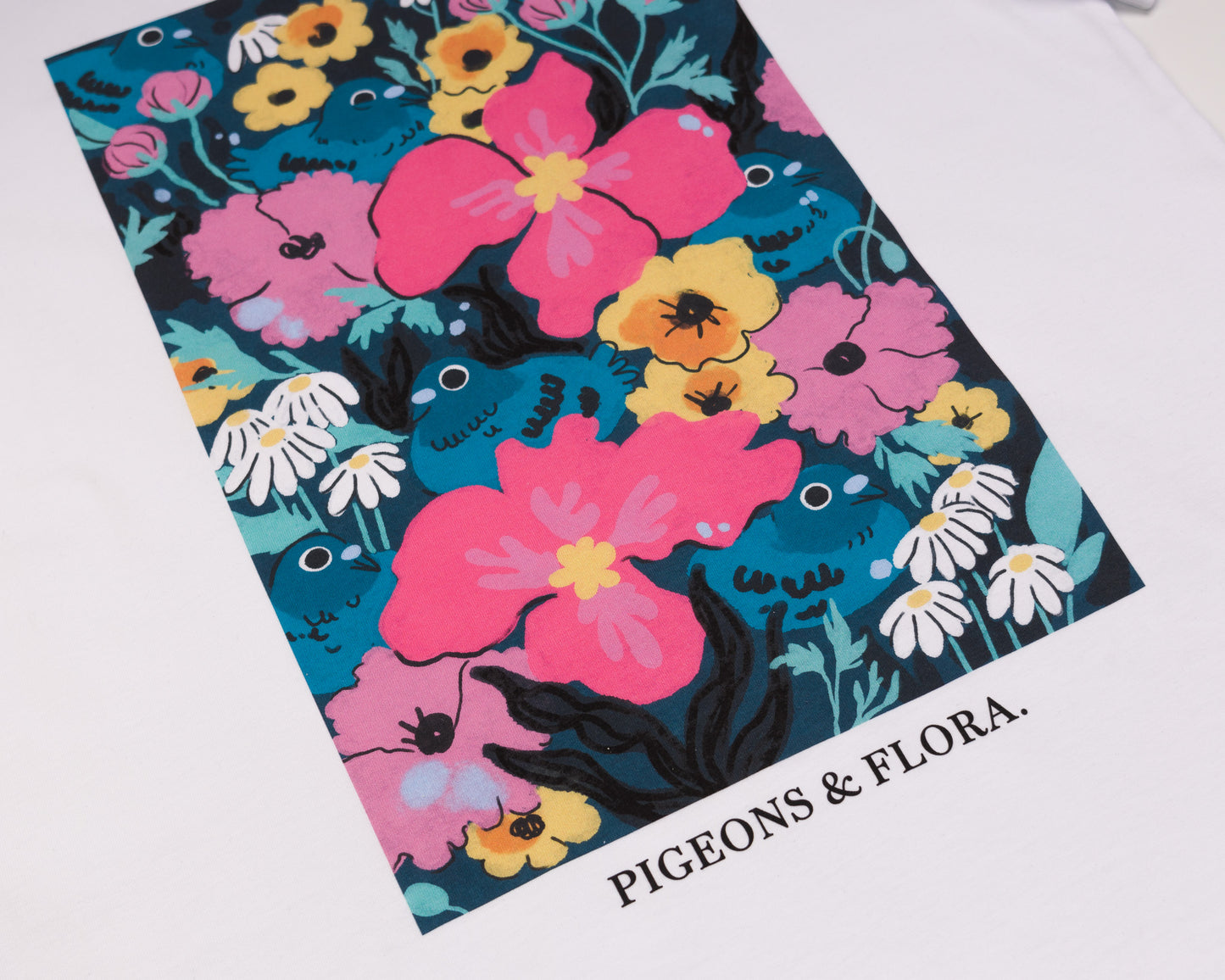 Pigeons & Flora - White T-shirt