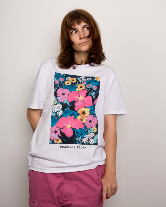 Pigeons & Flora - White T-shirt