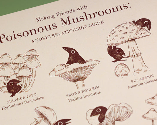 Poisonous Mushrooms - A5/A4 Art Print