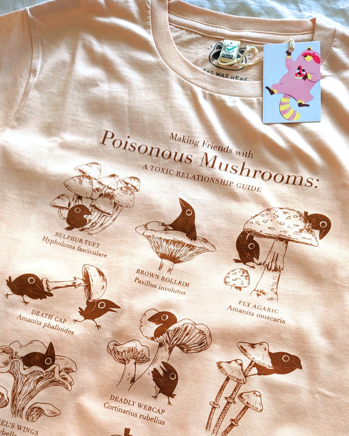 Poisonous Mushrooms - Misty Pink T-shirt