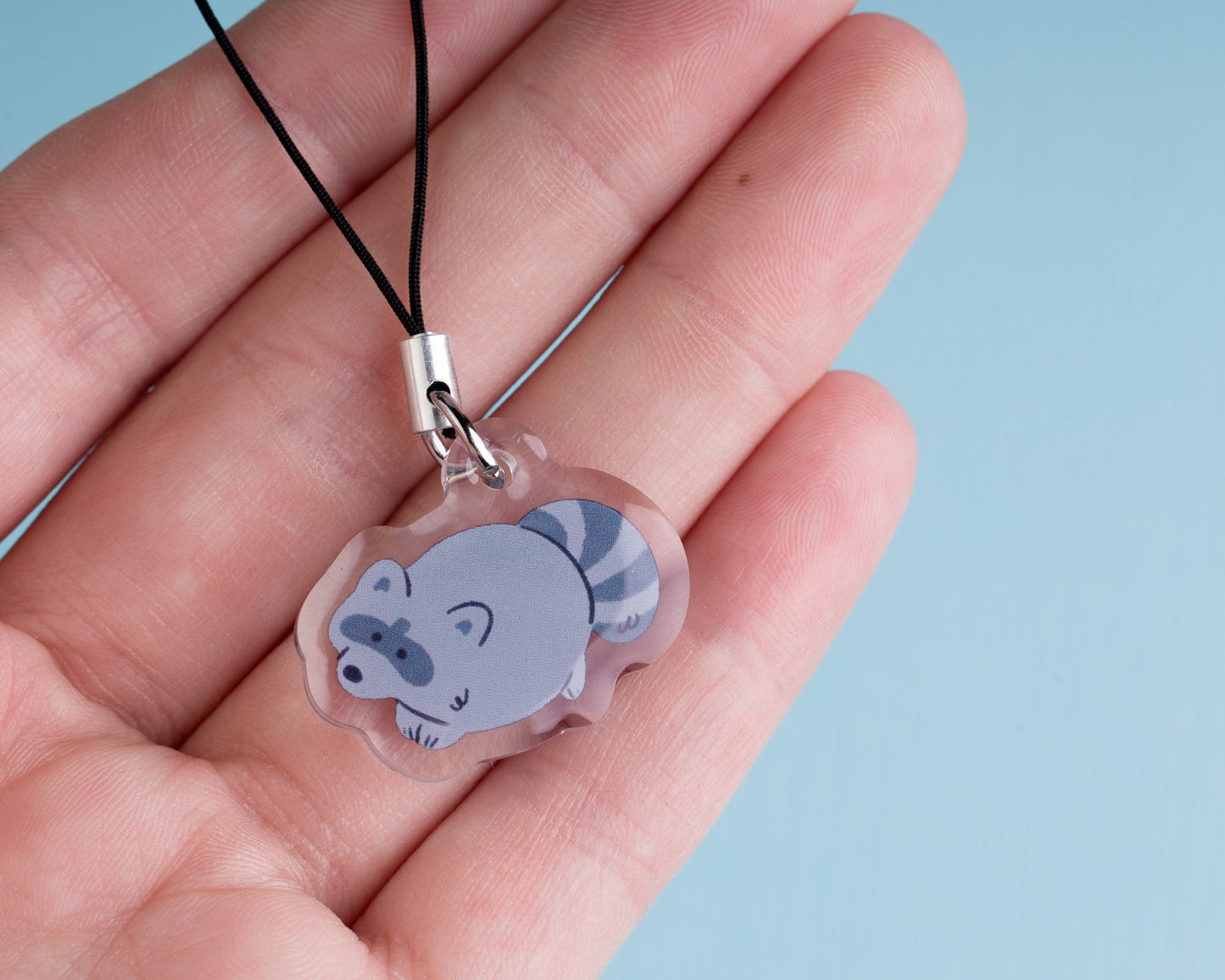 Raccoon - Acrylic Phone Charm