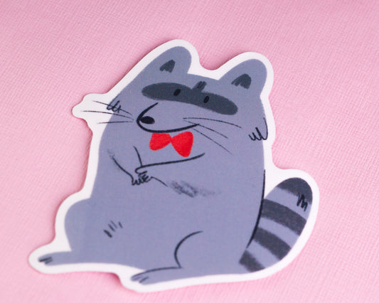 Polite Raccoon - Vinyl Sticker