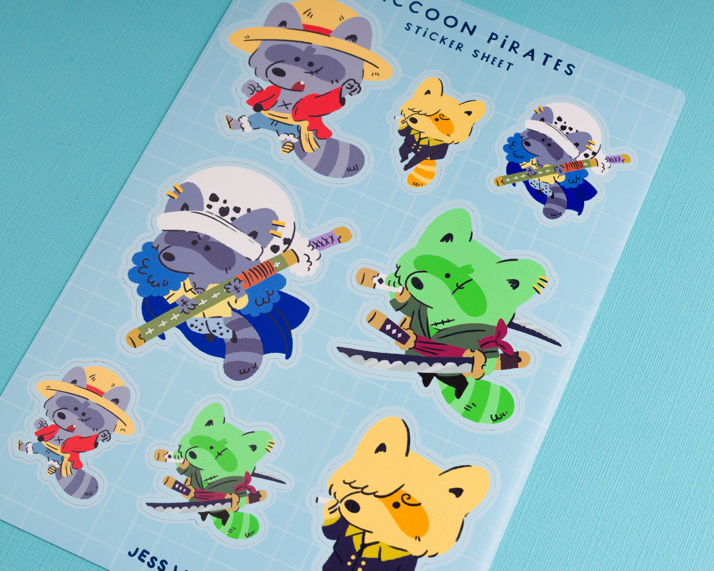 Raccoon Pirates - Vinyl Sticker Sheet