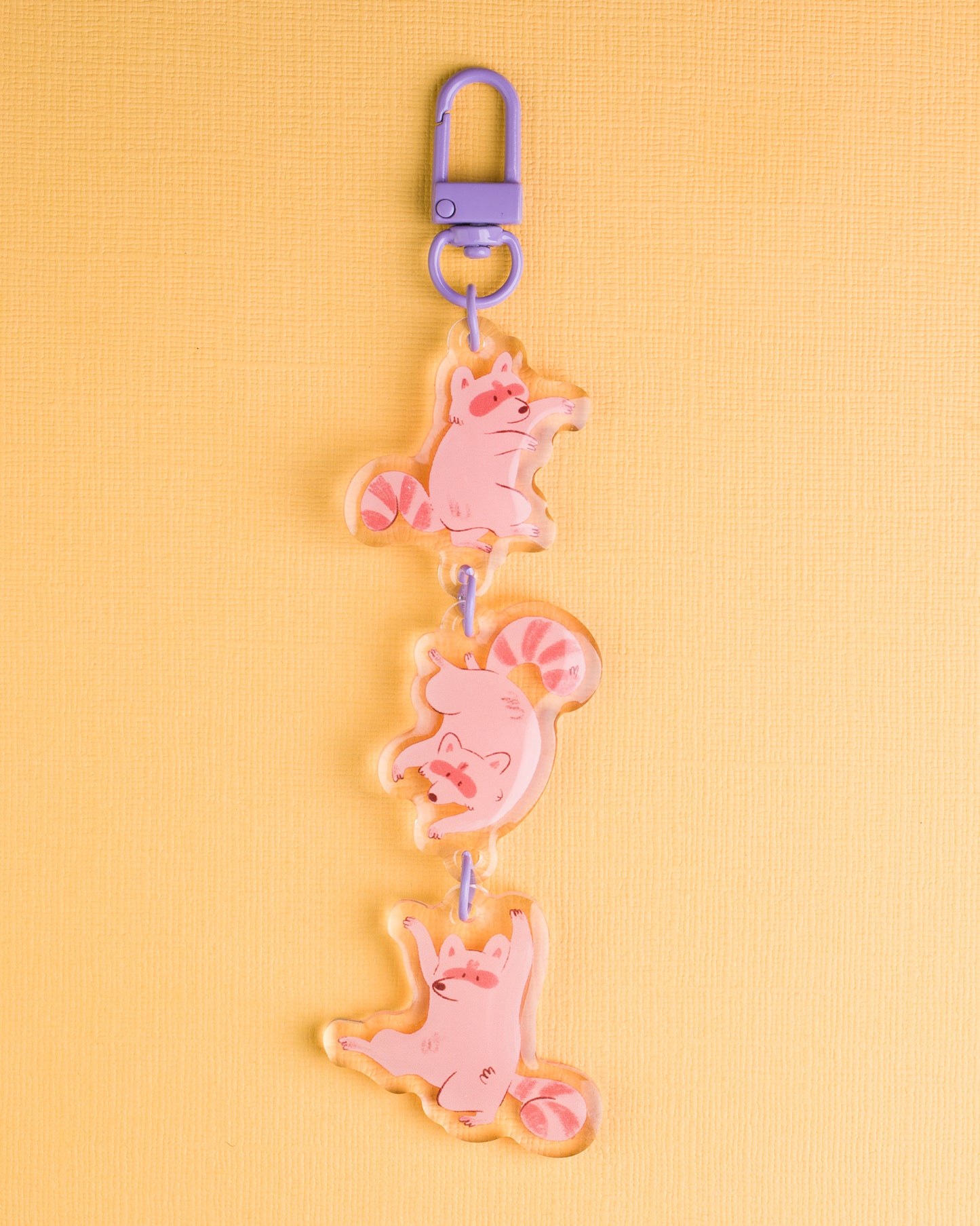 NEW VERSION Raccoon Stack - Acrylic Keychain