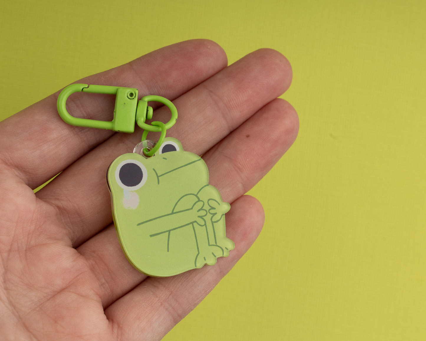 Mini Sad Frog - Acrylic Keychain