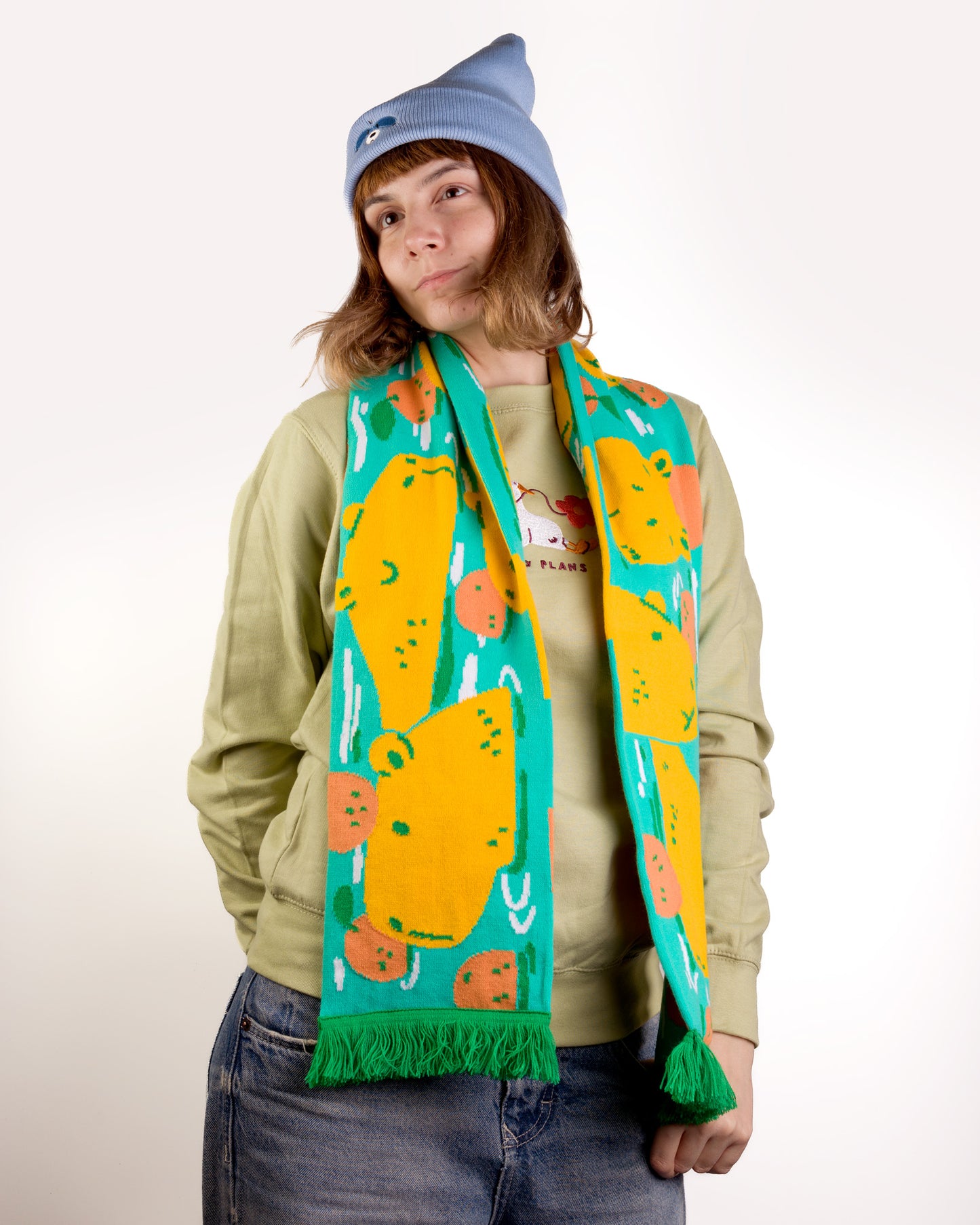 Capybaras and Oranges - Scarf
