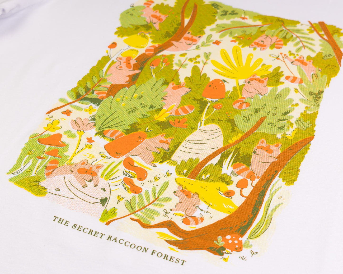NEW VERSION The Secret Raccoon Forest - White T-shirt