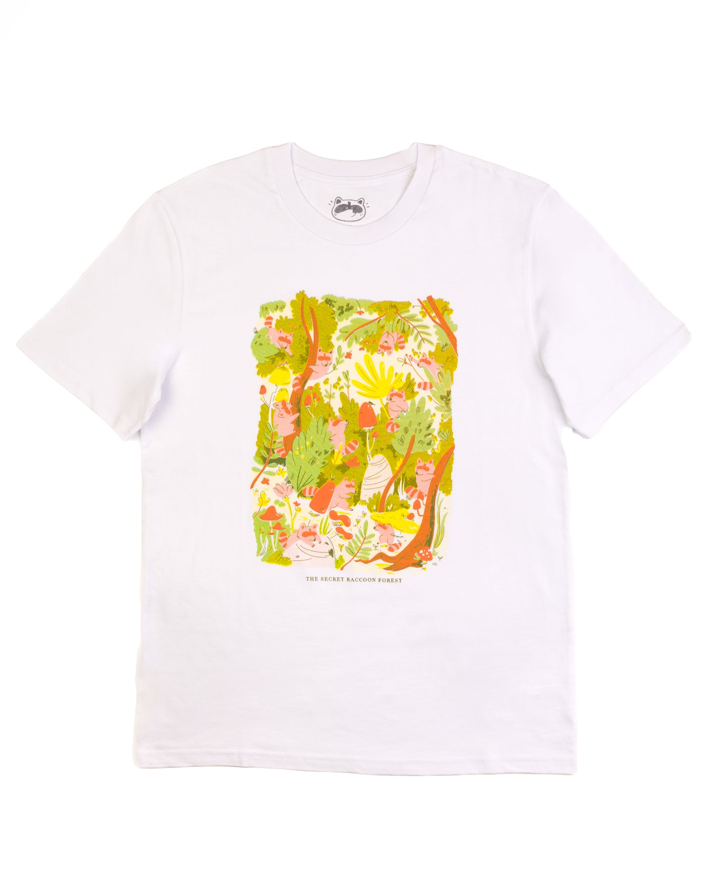 NEW VERSION The Secret Raccoon Forest - White T-shirt