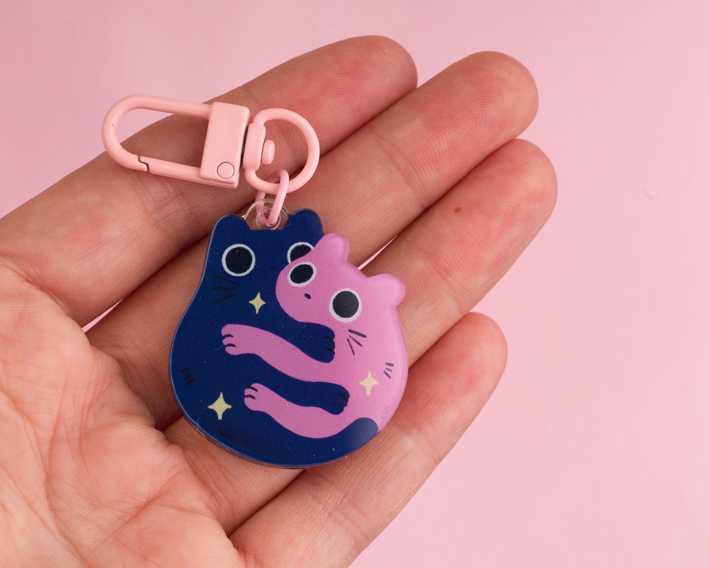 Mini Snug Cats - Acrylic Keychain