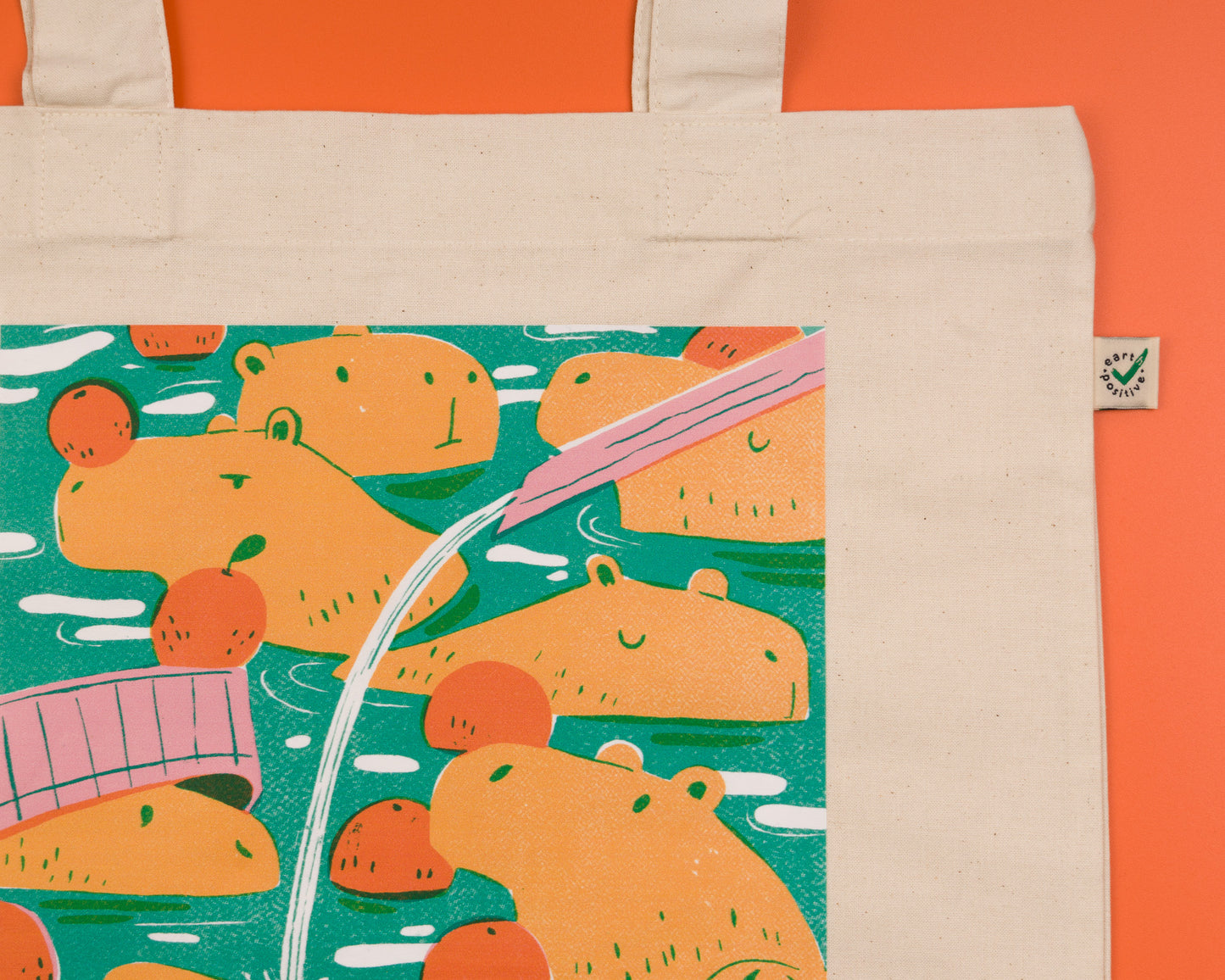 Capybaras and Oranges - Cotton Tote Bag