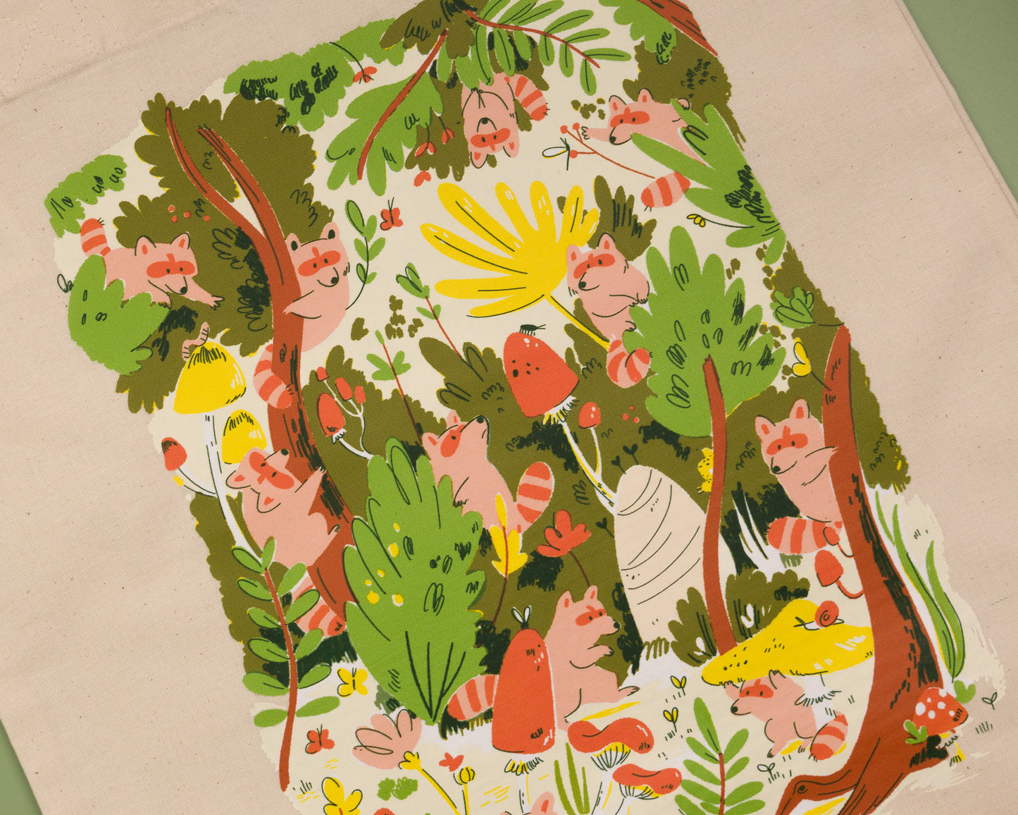 The Secret Raccoon Forest - Cotton Tote Bag