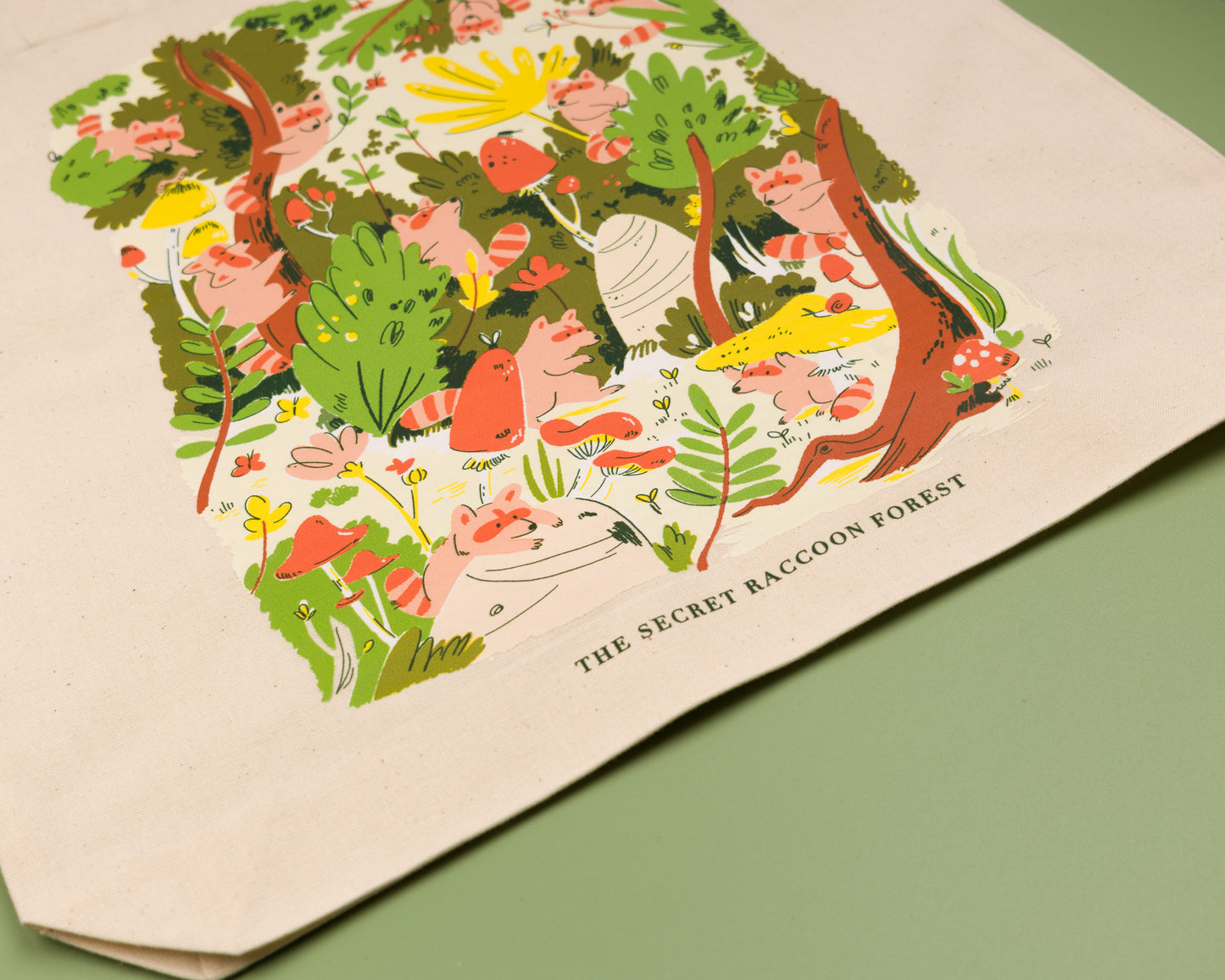 The Secret Raccoon Forest - Cotton Tote Bag