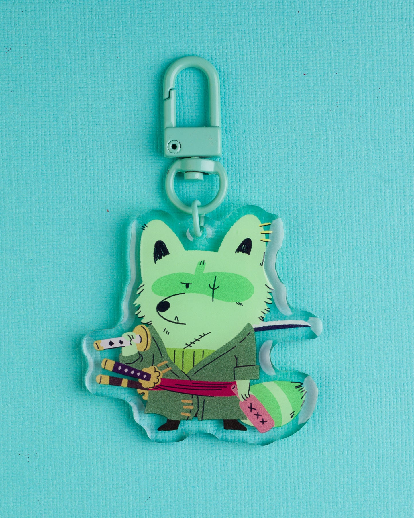 Swordsman - Raccoon Pirates Epoxy Acrylic Keychain