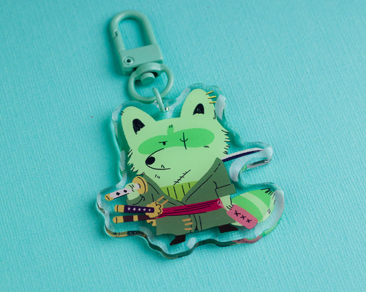 Swordsman - Raccoon Pirates Epoxy Acrylic Keychain