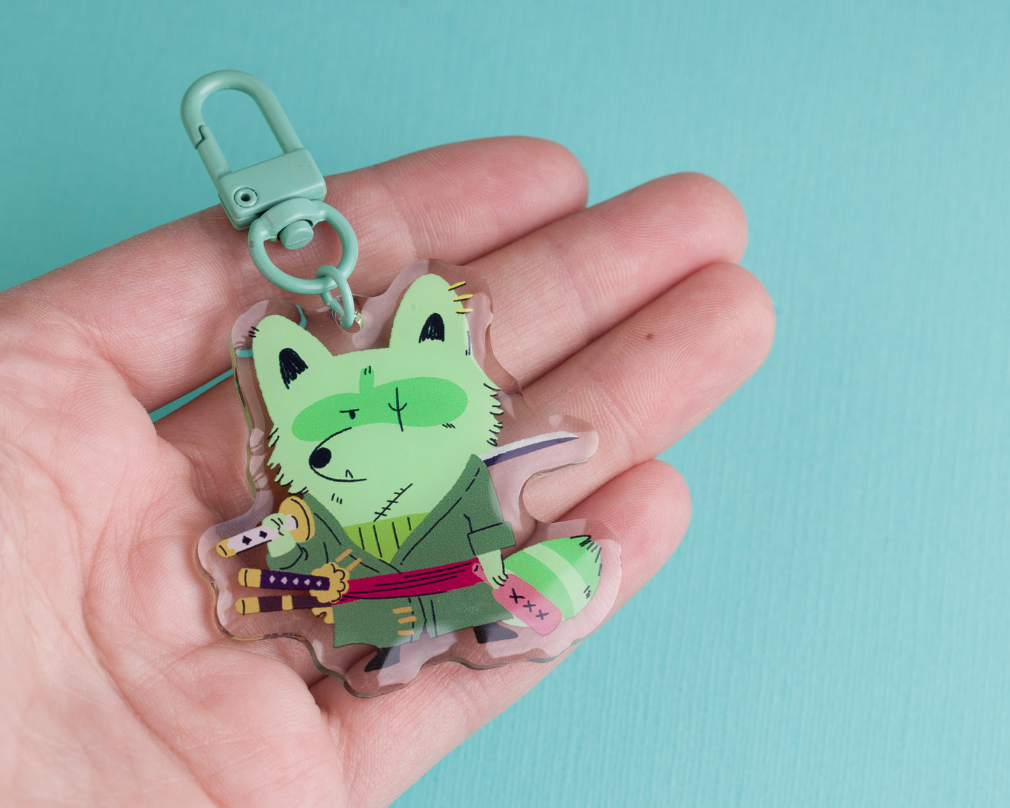 Swordsman - Raccoon Pirates Epoxy Acrylic Keychain